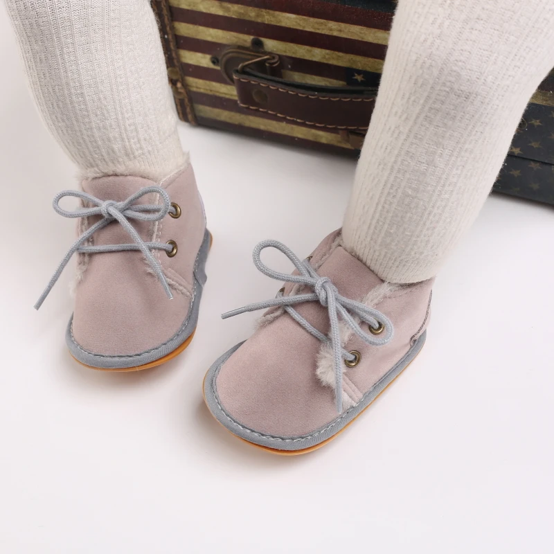 Winter-Babystiefel für Jungen und Mädchen, Laufschuhe mit Schnürung, bequem und weich für Vorschulkinder 0-18 Monate, für Neugeborene. – Detail 16