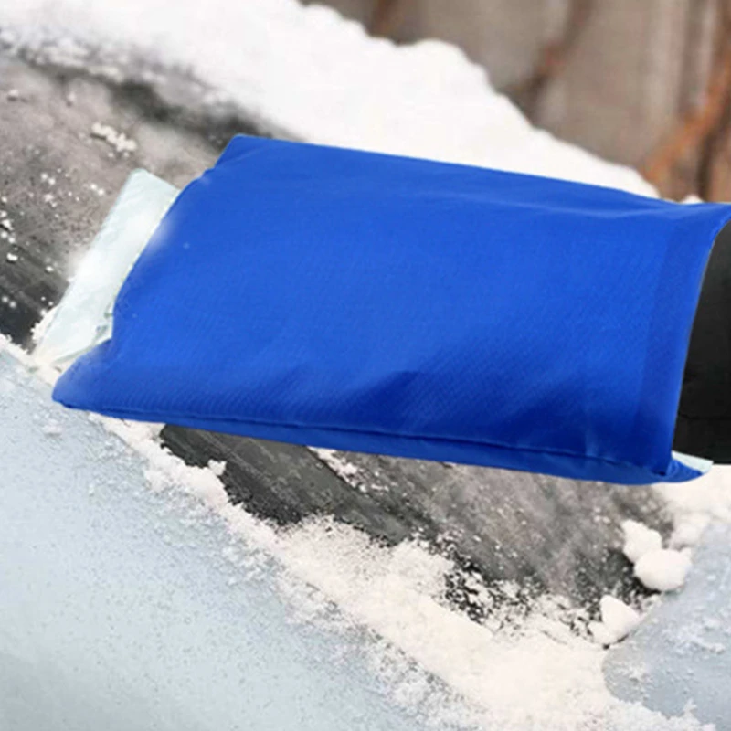 Ice and Snow Shovel With Plush Warm Gloves Cleaning Ice Scraper Removal Tool for Auto Window Outdoor Winter Tools Car-styling