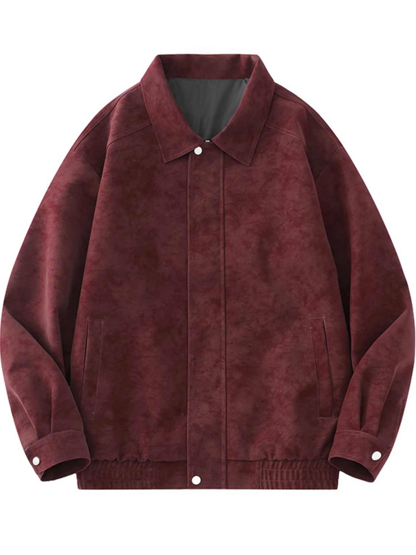 

Retro Tie Dye Leather Jaet Men's Loose Fit Motorcycle Sle PU Leather Coat Autumn Trendy Brand Windproof Zipper Closure