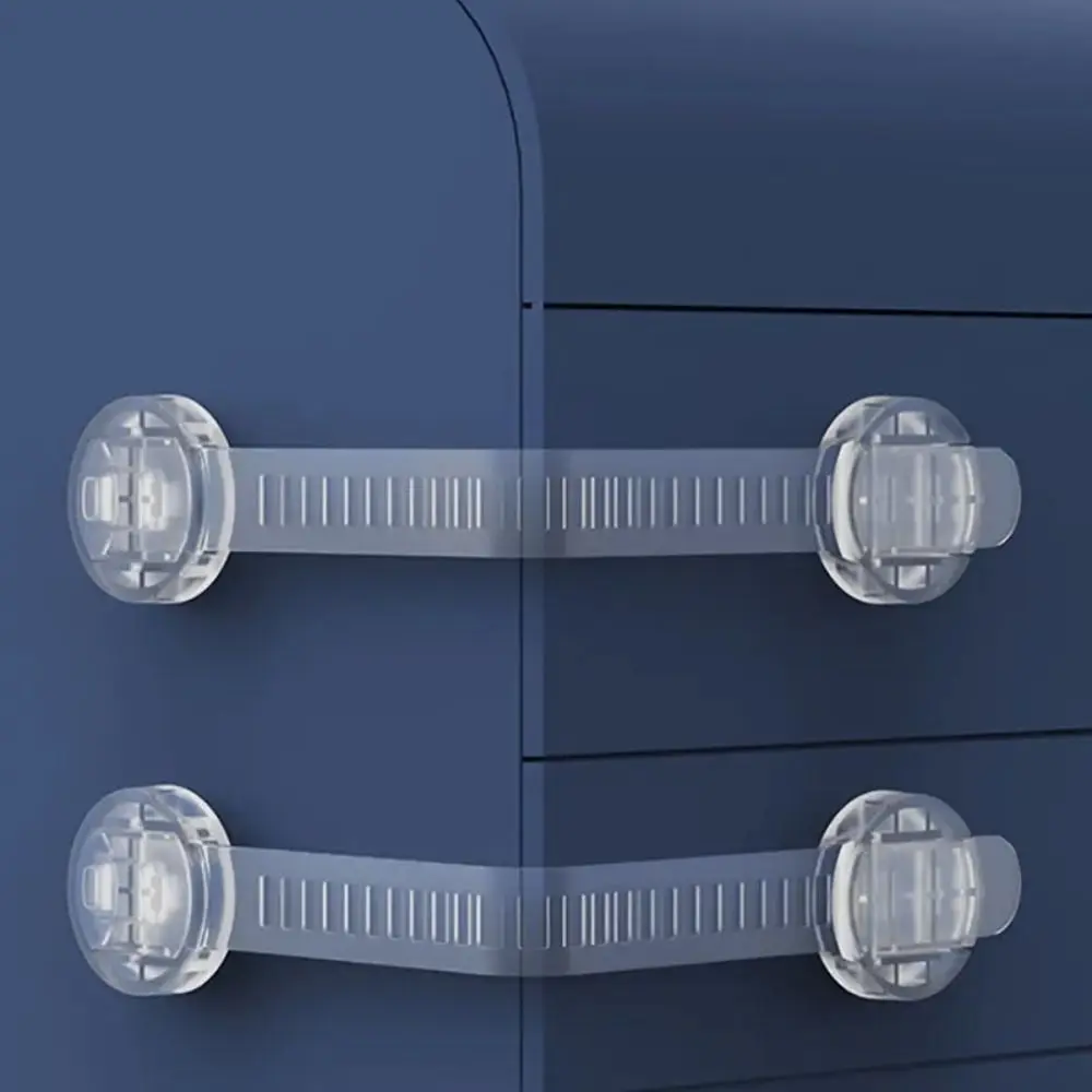 

Anti-pinch Baby Safety Locks Transparent Safety Buckle Drawer Lock Strong Fixation Security Protection Refrigerator Lock Home