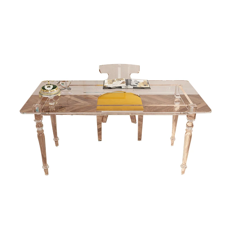 

Акриловый прозрачный стол, скандинавский современный прямоугольный настольный светильник, роскошный письменный стол для начальника, креативный компьютерный стол