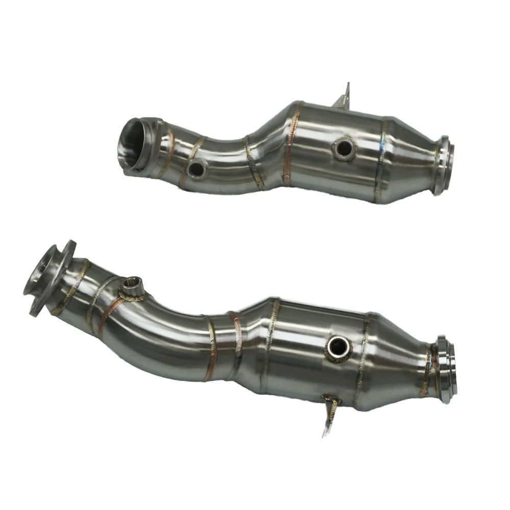 

For Benz AMG C43 E43 E400 2016-2021 Three Way Catalytic Converter Downpipe New 304 Stainless Steel Exhaust System with W205 M276