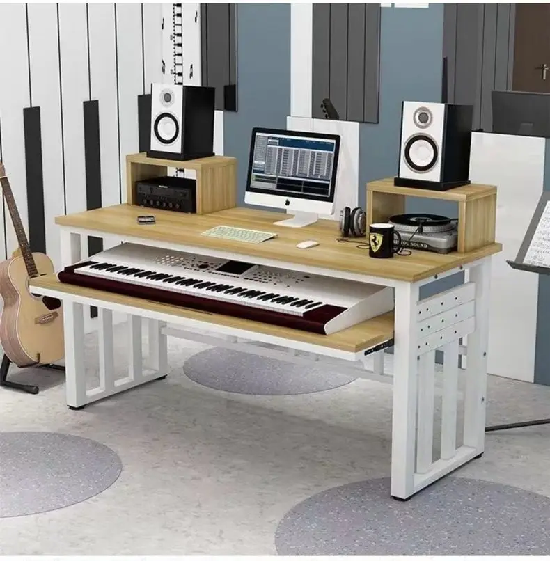 Electric piano study table keyboard double-layer computer table integrated modern simple electronic organ music arrangement