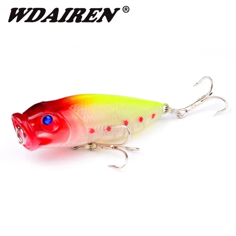 

1Pc Popper Fishing Lure 6.5cm 9.2g Artificial Hard Bait Wobblers Treble Hooks Carp Fishing Lures Isca Fly Pesca Fishing Tackle