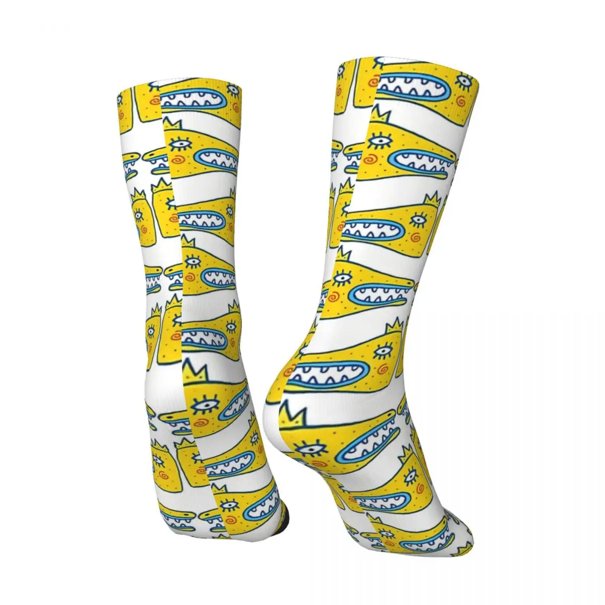 Hip Hop Retro Gold Fish Crazy Men's Socks Unisex Harajuku Seamless Printed Novelty Crew Sock Boys Gift