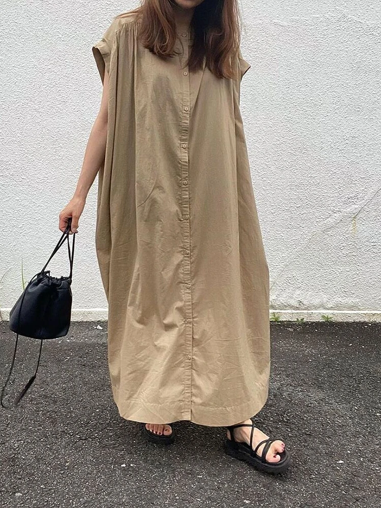 

Summer Shirt Dress Evening Female Vintage Dress Party Oversize Short Sleeve Beach Women Dresses Robe Vestido Prom Traf Vestido