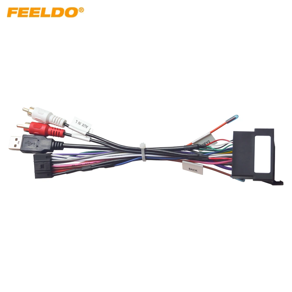 

Car 16pin Power Cord Wiring Harness Adapter With USB AUX For Hyundai Verna/Accent KIA Forte/Cerato/Sorento/Sportage/Soul Install