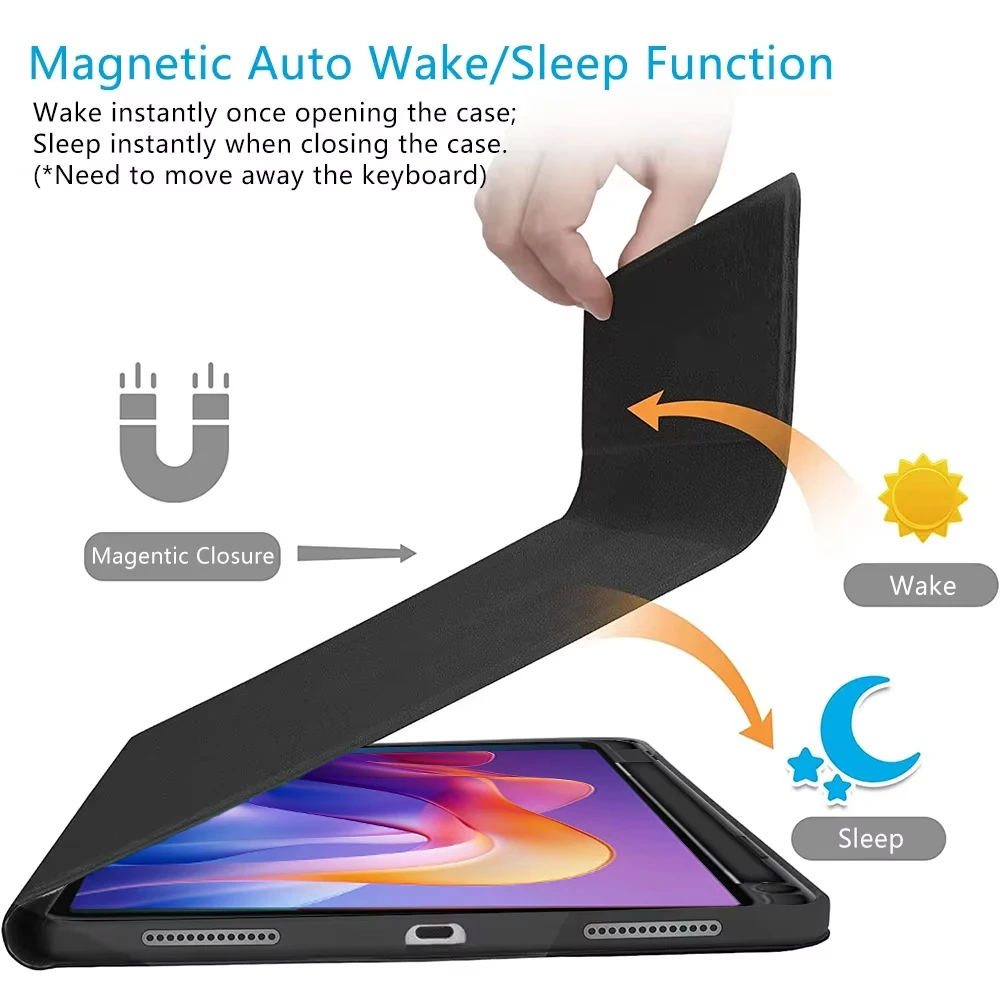 Magnetic Detachable Bluetooth Keyboard Mouse Case for Xiaomi Redmi Pad 2 11 inch 2025 with Pencil Holder