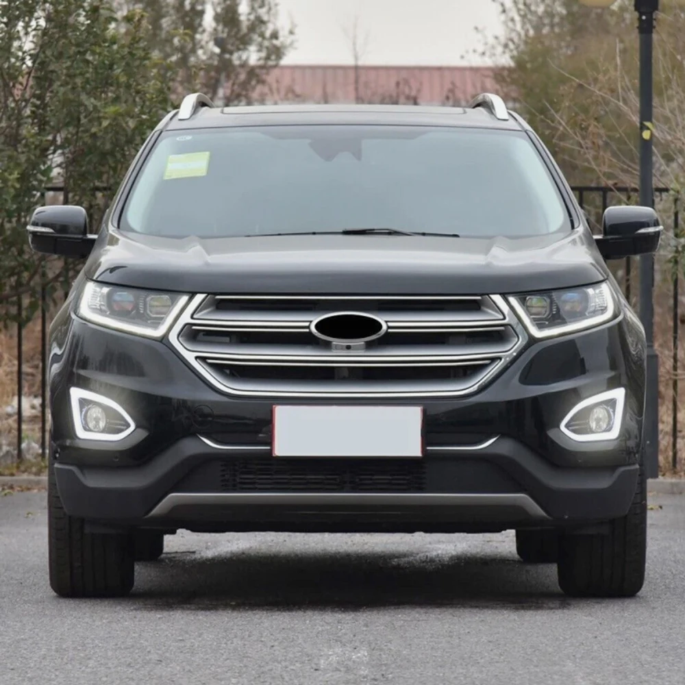 LED DRL Daytime Running Light Fog Lamp with Night Ice Blue light LED fog light Turn For Ford Edge 2015 2016 2017 2018 - view 6