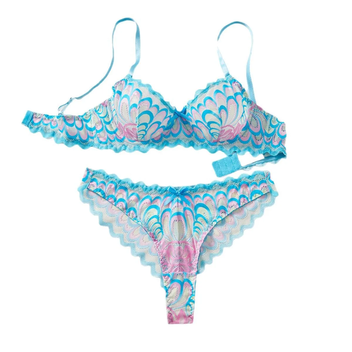Сексуальный комплект нижнего белья из кружева с вышивкой для женщин, карикано, трансграничный, новинка 2025 года, дизайн в виде сердца в апаве, удобный дышащий материал