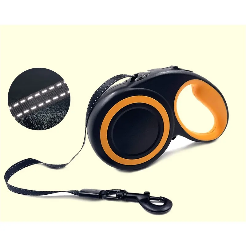 

Pet automatic retractable reflective dog leather strap pet supplies