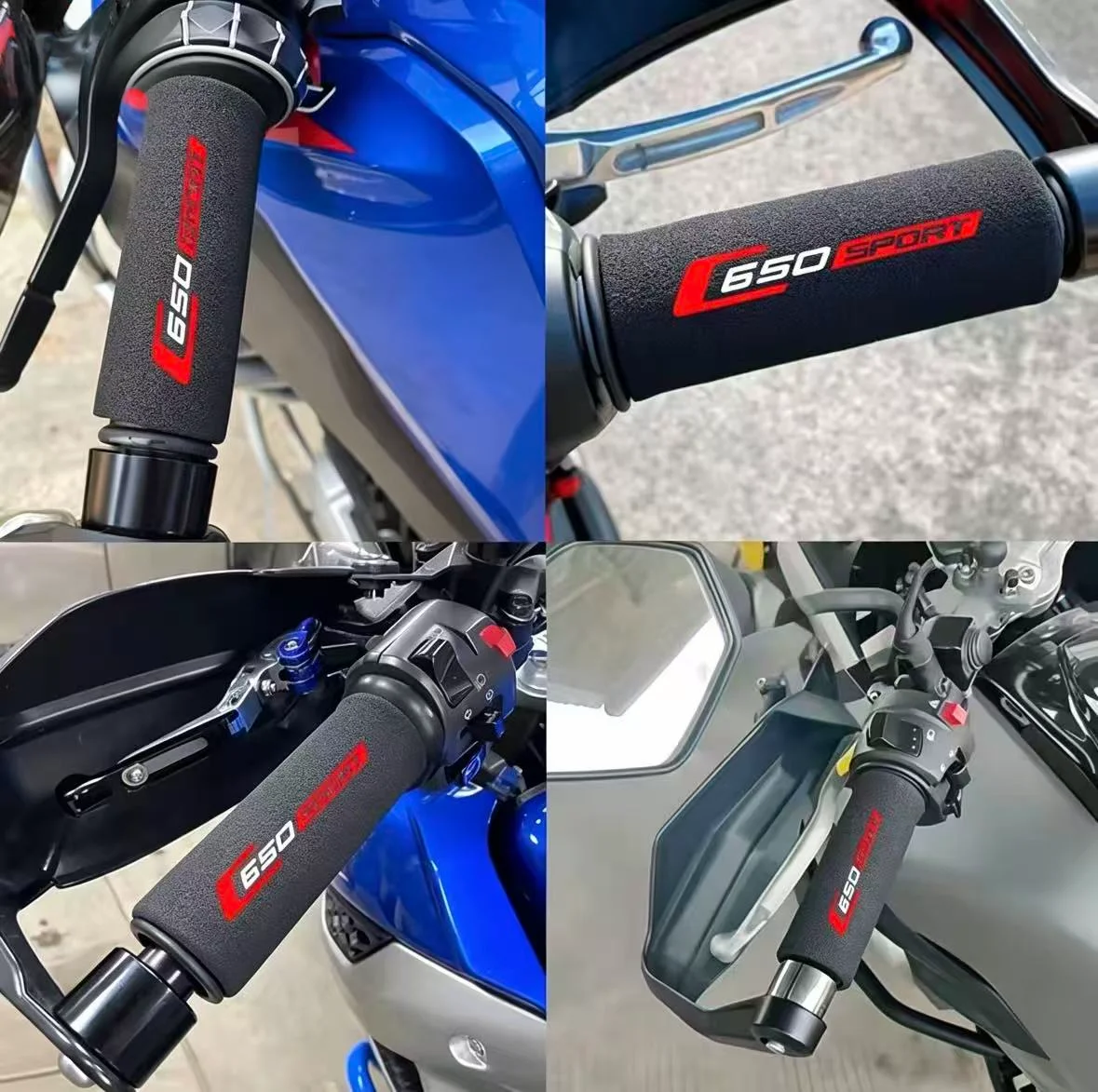 For BMW C650 SPORT 2016-2025 Motorcycle Grip Cover Shockproof Motorcycle Sponge Grip Non-slip Handlebar Grip Sponge Cover