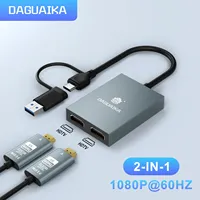 1080P MST Docking Station USB C to HDTV Adapter with 4K Output USB3.0 USB C Adapter for Dual Monitors For Windows MacBook Air