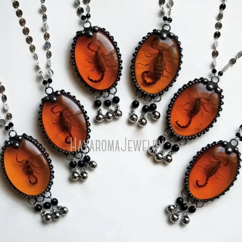 

10pcs Witchcraft Scorpion Scorpio Amulet Charm Necklace Women Goth Witch Emo Accessories Wicca Pagan Grunge Jewelry