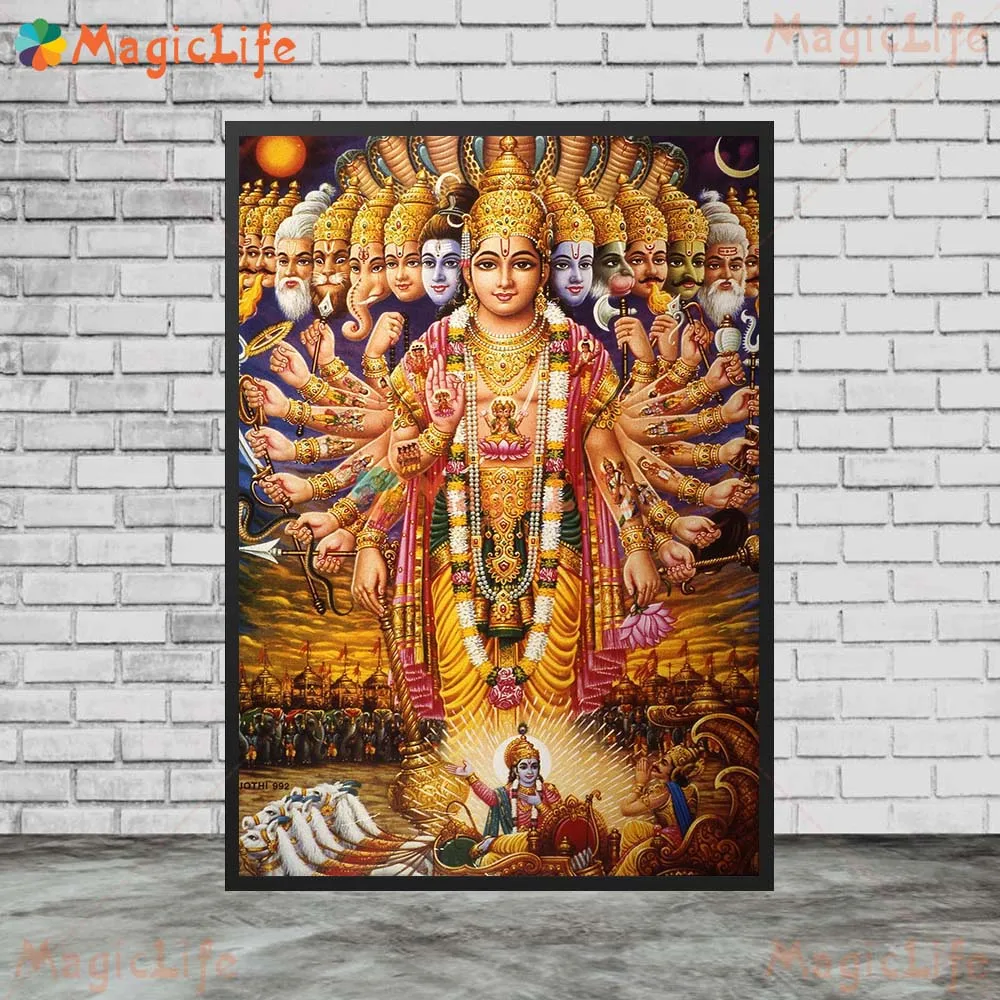 Shiva Family Posters Religion Parvati Goddess Poster Wall Pictures For Living Room Decor Wall Art Canvas Painting Unframed