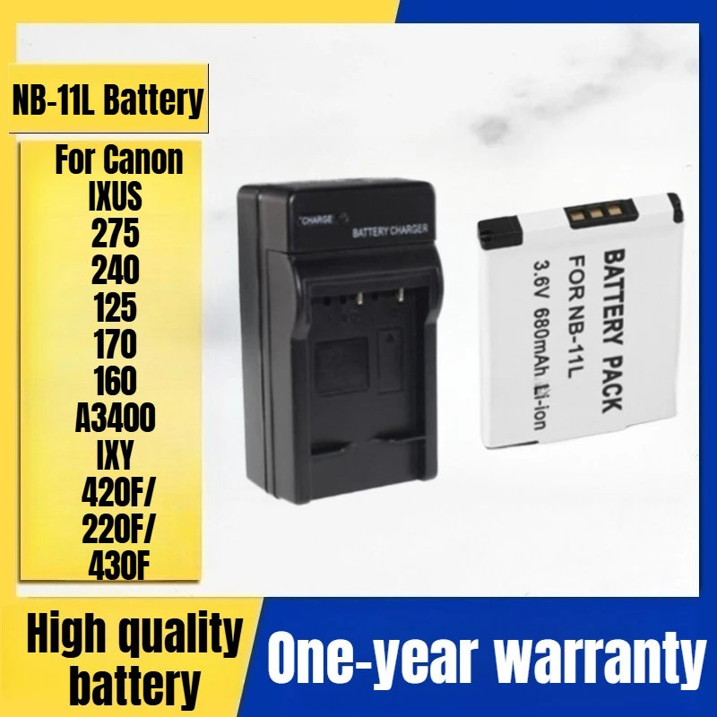 

NB-11LH NB-11L Camera Battery Charger for Canon CCD IXUS 275 240 125 170 160 A3400 IXY 420F/220F/430F Digital Camera 3.6V 680mAh