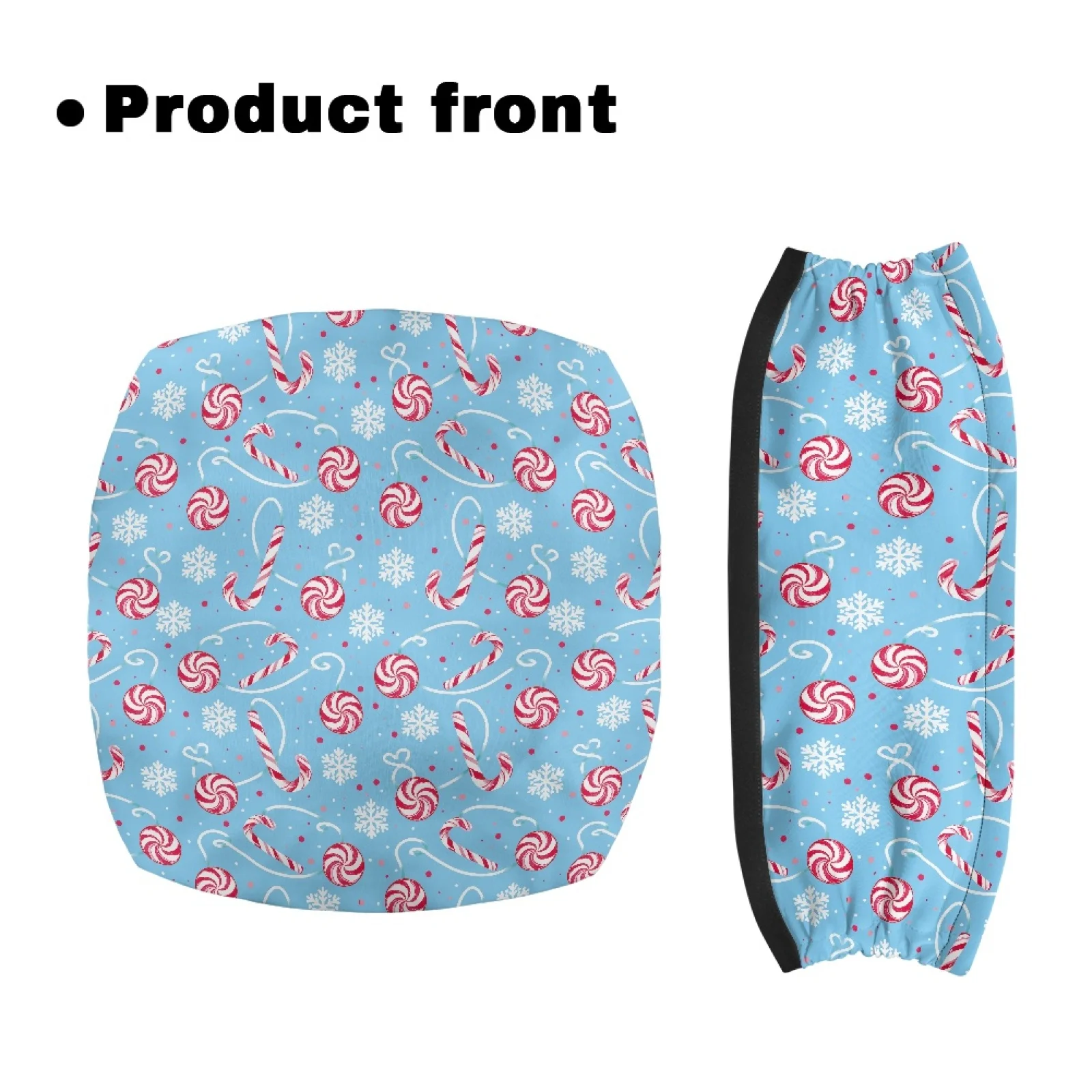 Coloranimal Adjustable Protective 2 Pieces Rollator Walker Seat Covers for Senior for Travel Peppermint Candy