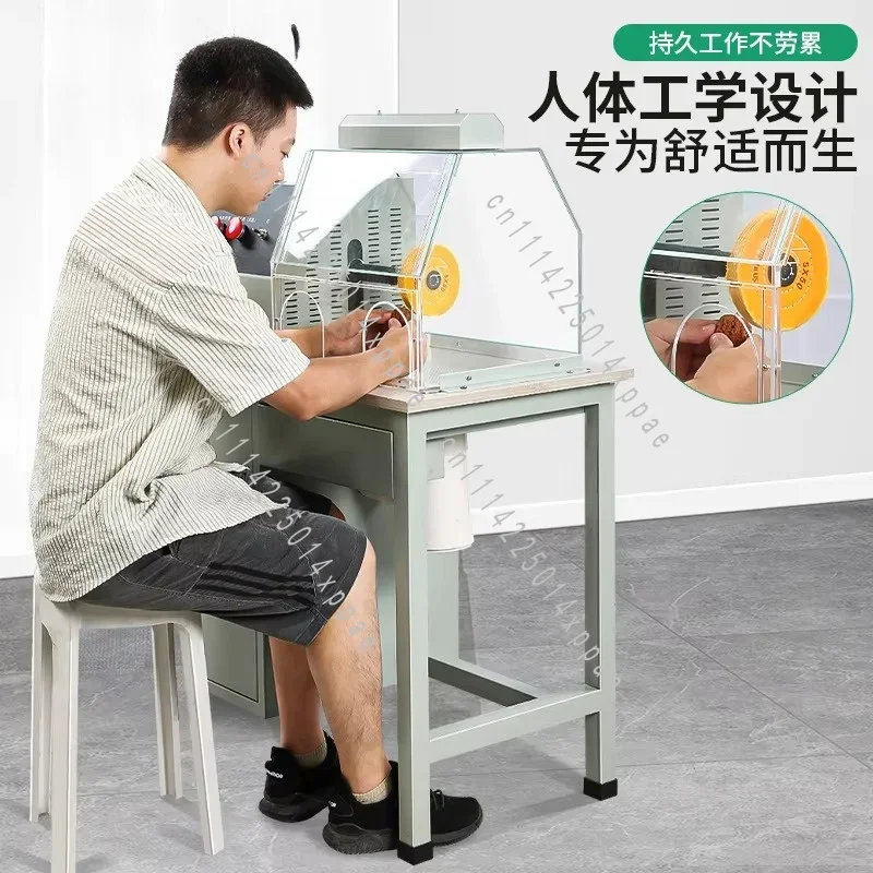 For Adjustable Speed Upright Cloth Wheel Polishing Machine With Dust Collection Variable Frequency for Metal Copper Aluminum