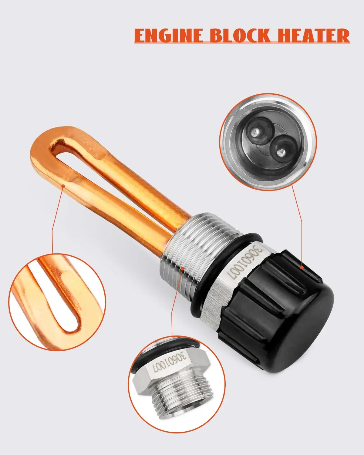 سخان كتلة المحرك 5003619AB 120 فولت 750 وات مناسب لـ 1500 2500 3500 4500 5500 2011-2018 #6