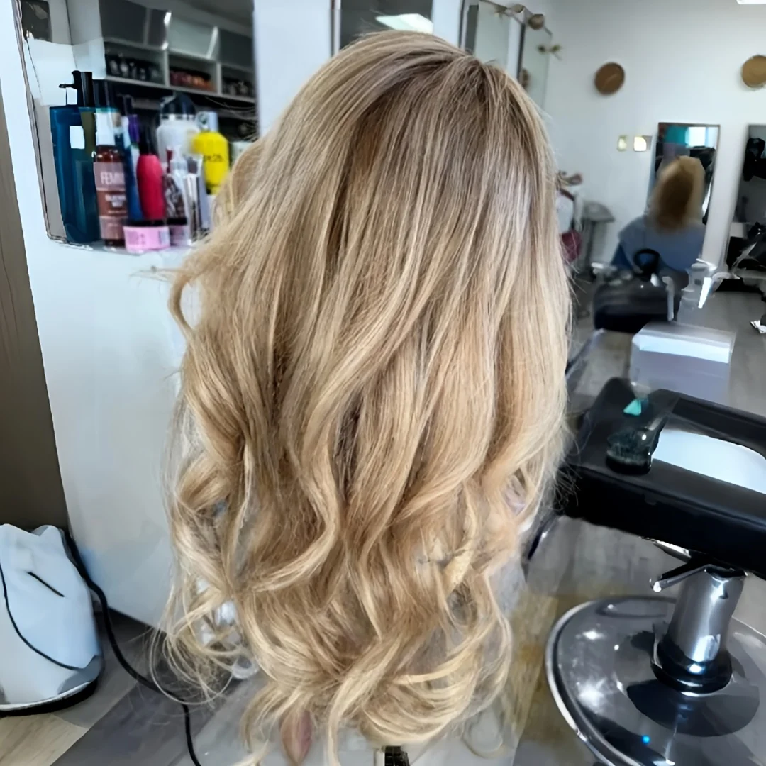 14 Inch Highlight Blond Body Wave Wig, 150 Density