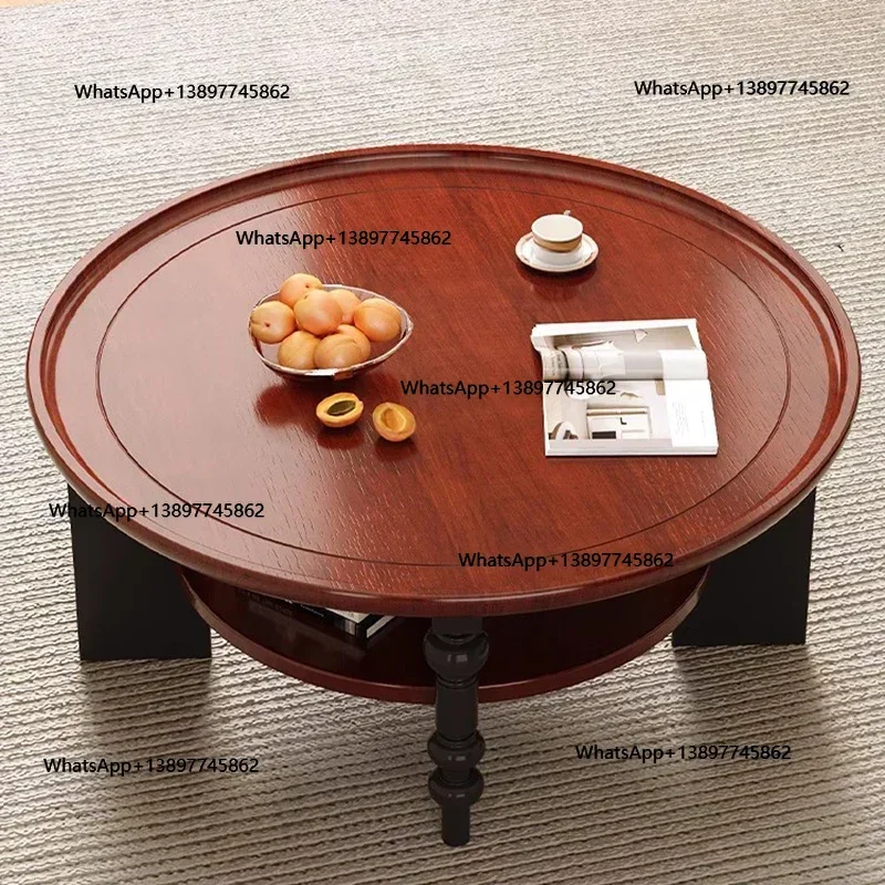 

Peiqi Round Decoration Coffee Table Luxury Living Room Wood Side Table Modern Kitchen Standing Moving Kaffee Tische Home Furnitu