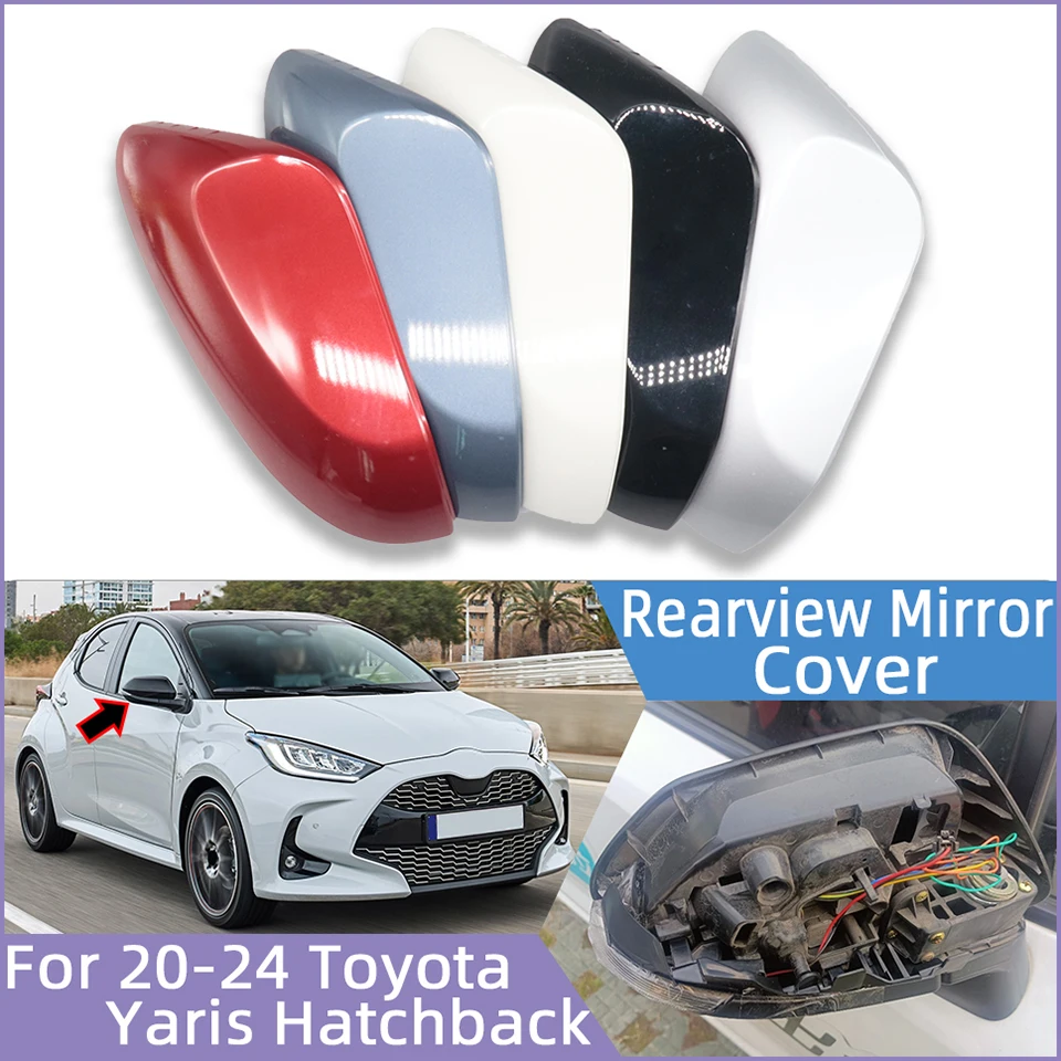 

Auto Rearview Mirror Cover Cap Door Housing Shell Lid Mirror Lens For Toyota 2020 2021 2022 2023 2024 Yaris Hatchback