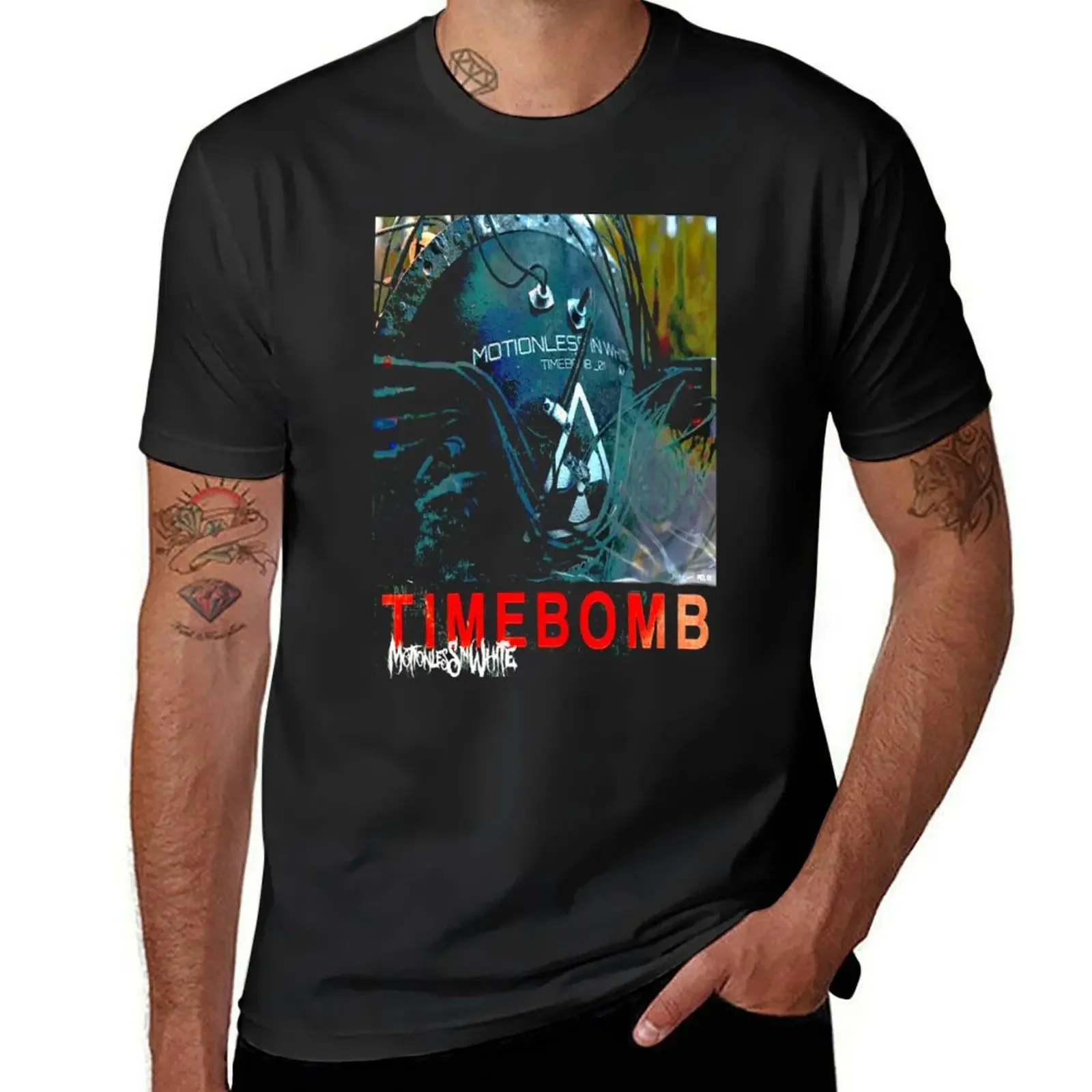 

Time BOMB _gt_gt_ Motionless White _gt_gt_ Trending in White Motionless T-Shirt graphics gifts for boyfriend Men's t-shirt