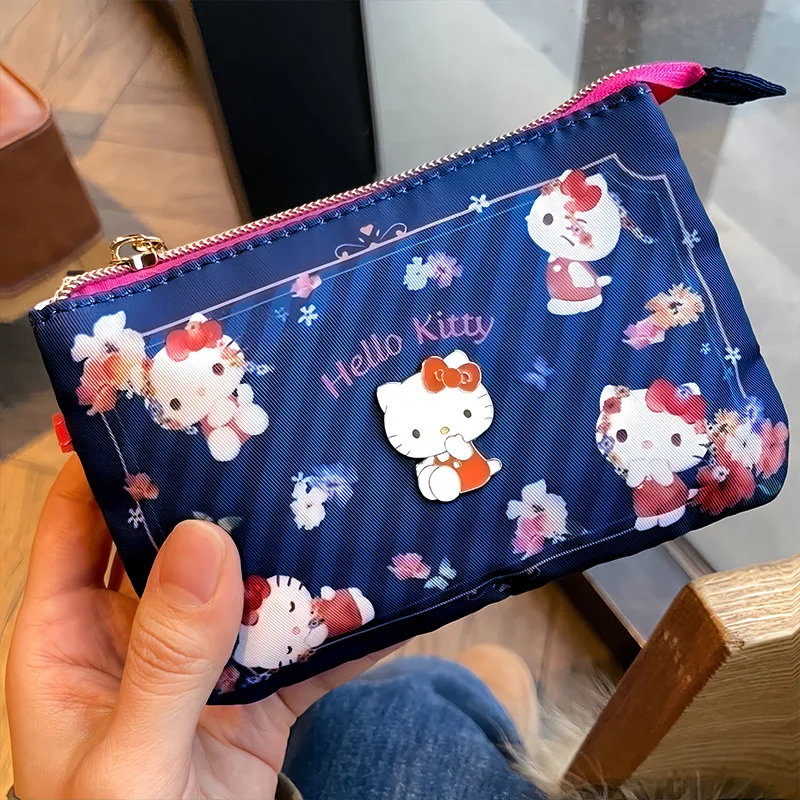 

Hello Kitty Card Bag Girl Cartoon Cute Anime Portable Card Bag Certificate Change Five Layer Storage Bag Kawaii Gift Wholesale