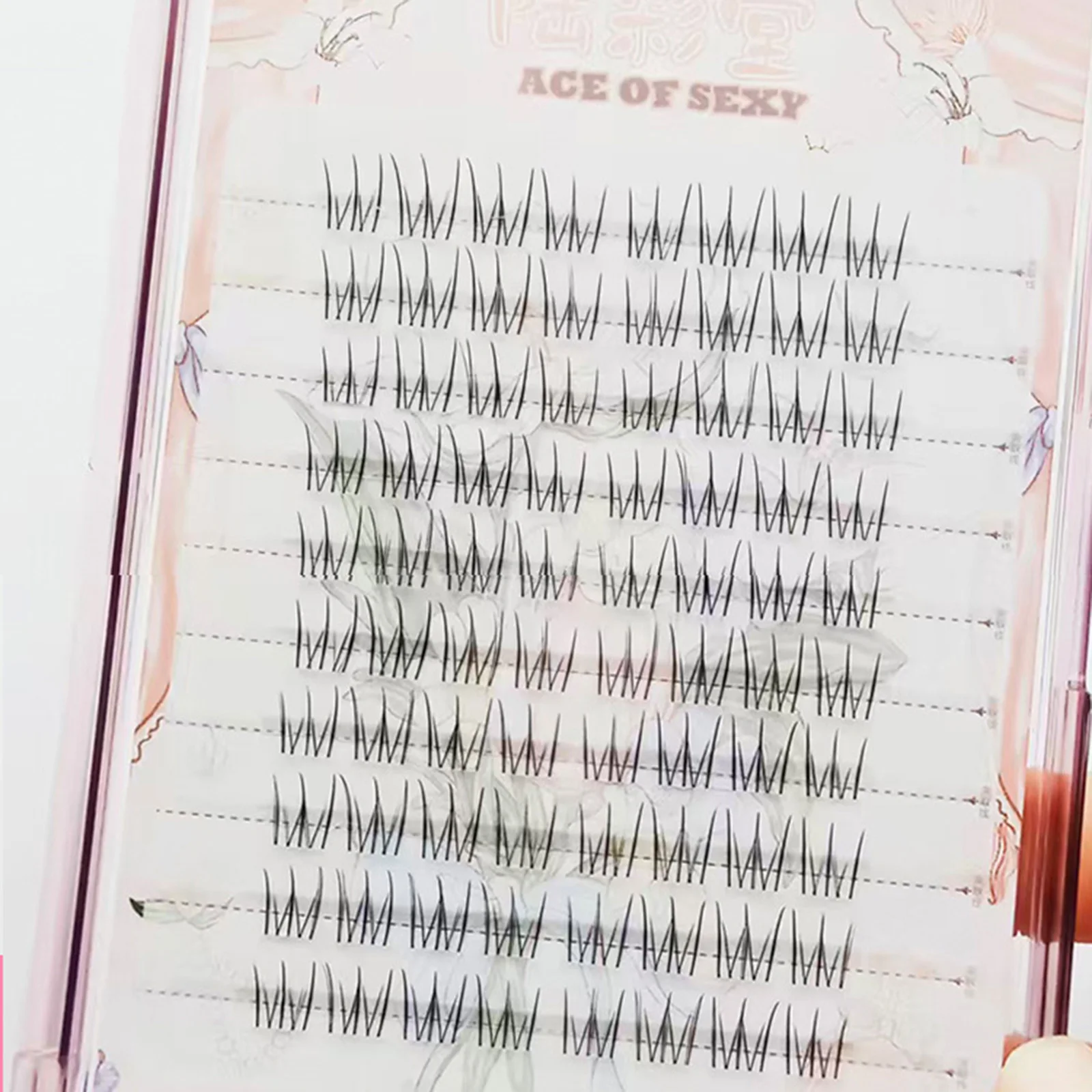 الكورية ACE الرموش الصناعية شفافة الجذعية الأسود الألياف الاصطناعية الفردية جلدة مجموعات الجنية الطبيعية لاش تمديد ماكياج