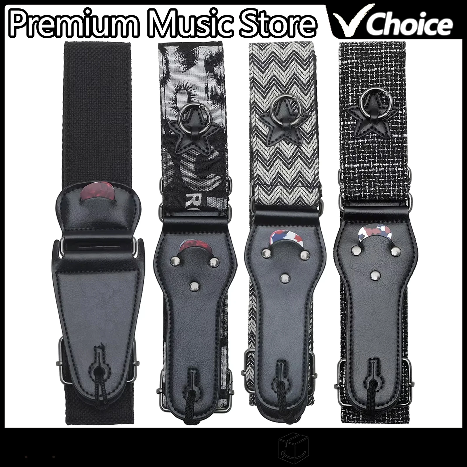 Correia de guitarra elétrica acústica folk cintos de guitarra ajustável vintage cruz personalidade correias de guitarra escolher acessórios de bolso