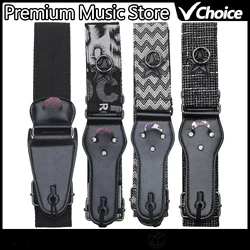 Electric Guitar Strap Acoustic Folk Guitar Belts Adjustable Vintage Cross Personality Guitar Straps Pick Pocket Accessories