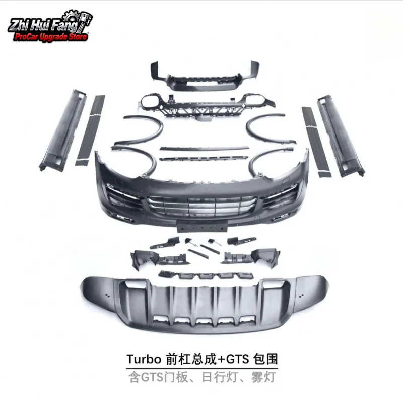 

Suitable for 15-17 Cayenne 958.2 Upgrade Turbo Front Bumper Assembly + GTS Body Kit Including Door Panels Excluding Lights