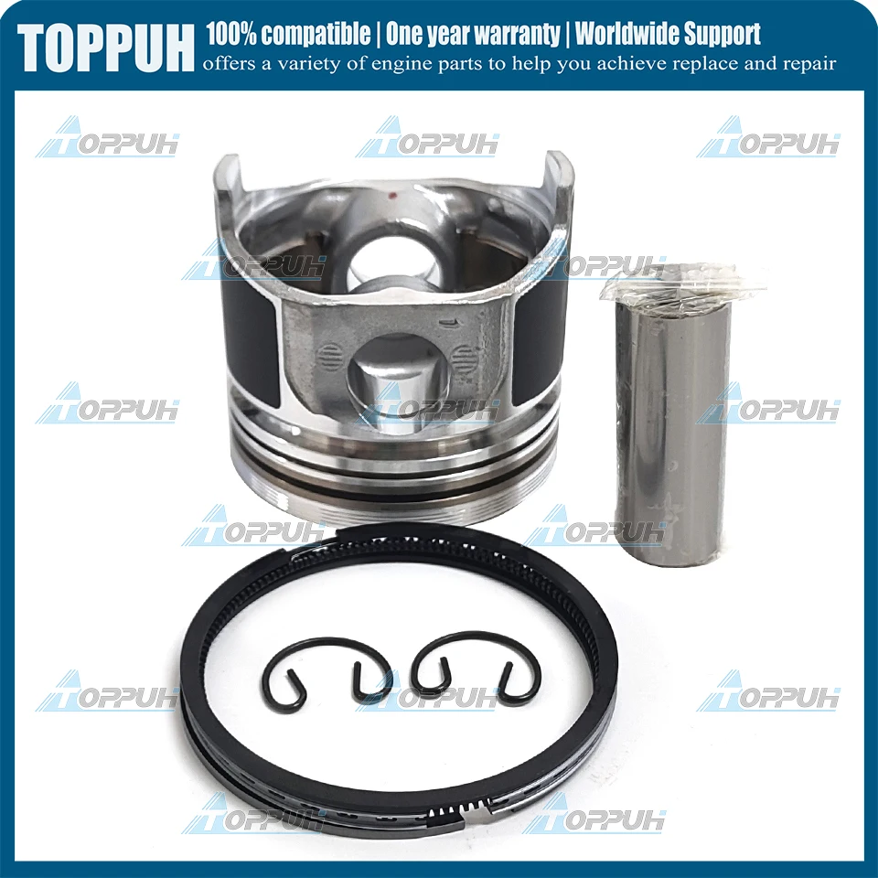 1-cylinder For Kubota STD 78mm 1Set New V1505 Piston +Piston Ring With Pin Lock + Clip