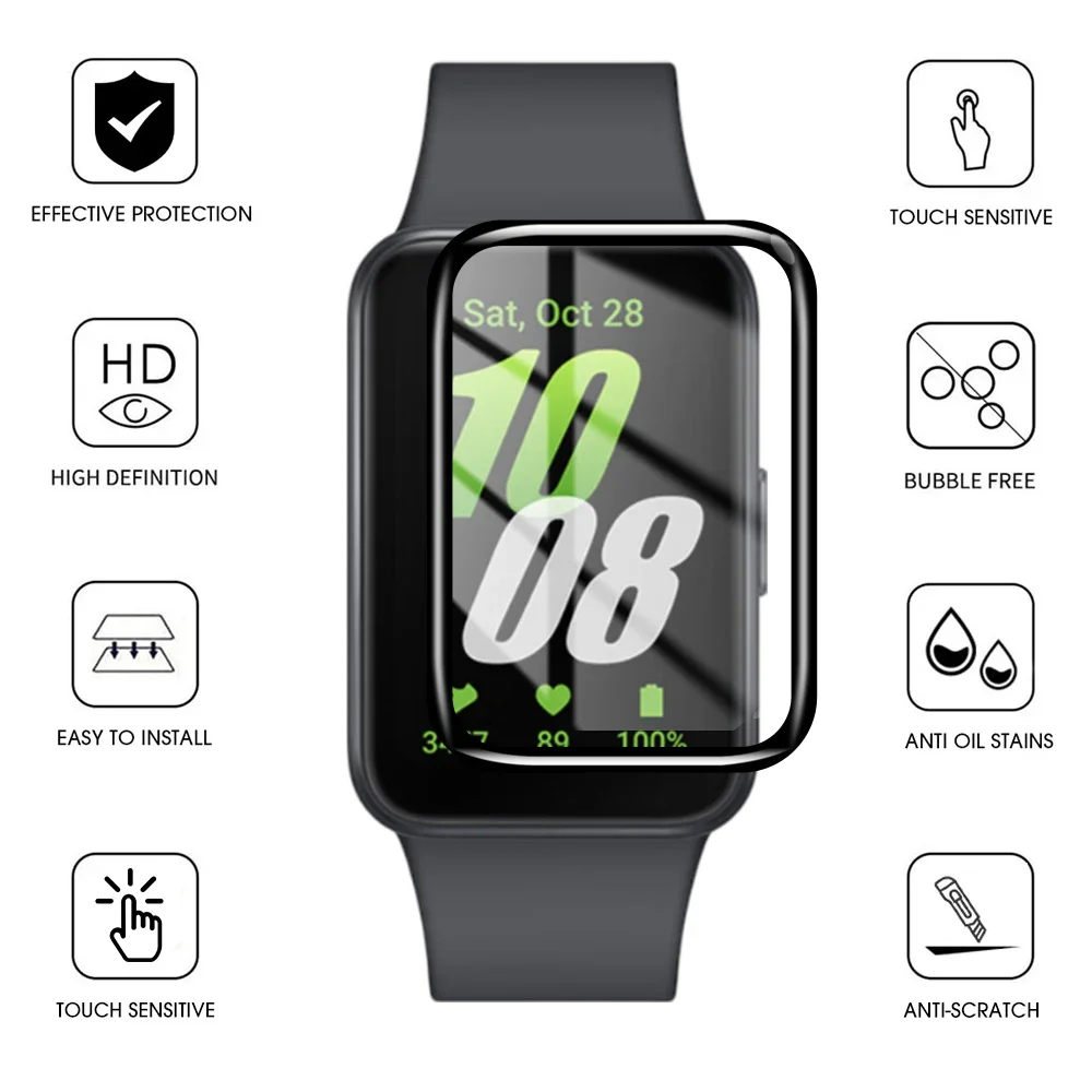 For Samsung Galaxy Fit 3 Protective Film Clear Full Coverage Anti-Scratch Screen Protector For Samsung Fit 3 Watch Accessories image 3
