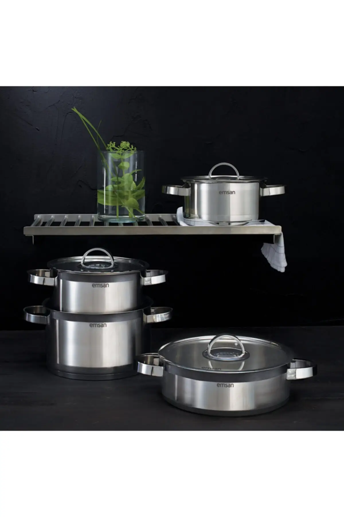 DOLBOVI Karya 8 piece stainless steel Cookware Set Cookware Set