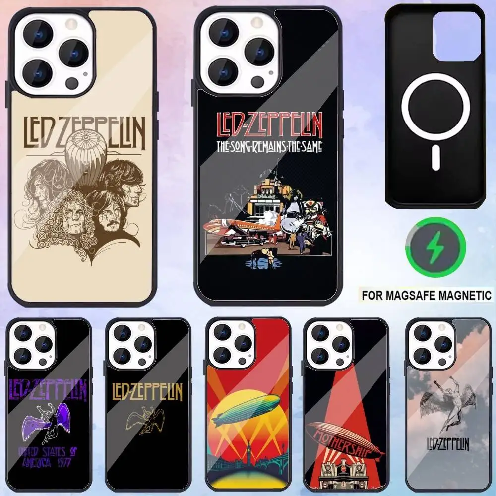 

Rock L-Led Z-Zeppelin B-band Phone Case For iPhone17,16,15,14,13,12,11 Plus,Pro Max Magnetic For Magsafe Wireless Charging
