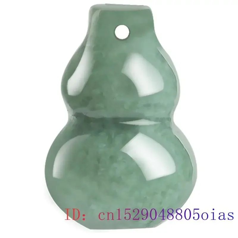 Colgante de calabaza de Jade Birmano para hombre, collar de piedra de lujo, verde Natural amuleto, joyería tallada, Jadeíta de Esmeralda Vintage, regalo