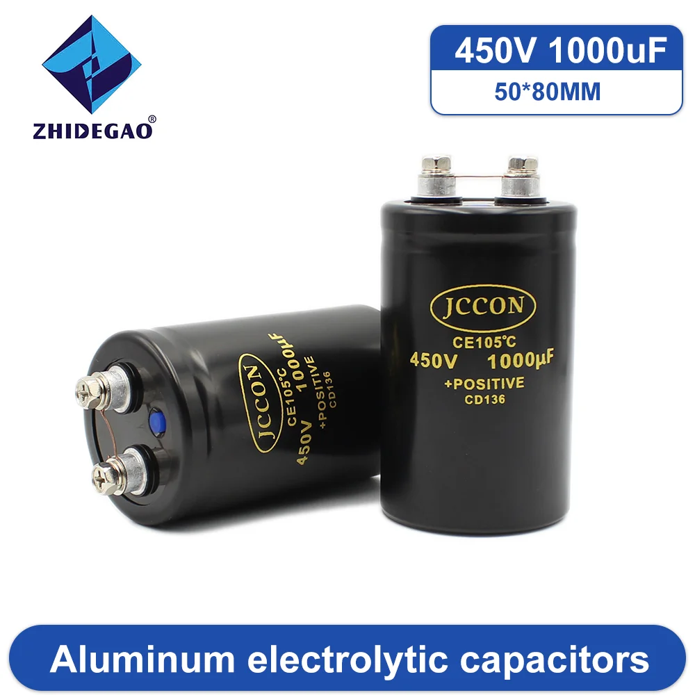 

1 Pcs 1000мкФ 450в (1000UF 450V) Aluminum Electrolytic Capacitor 50x80mm 105C low ESR (including screws) Black