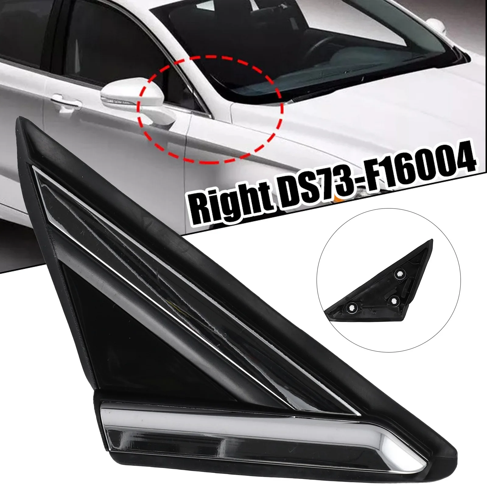 Fender Pillar Trim Mirror Corner Molding For Ford For Fusion 2013-2018 DS73-F16004-ADW DS73-F16004-BDW Triangular Window Trim