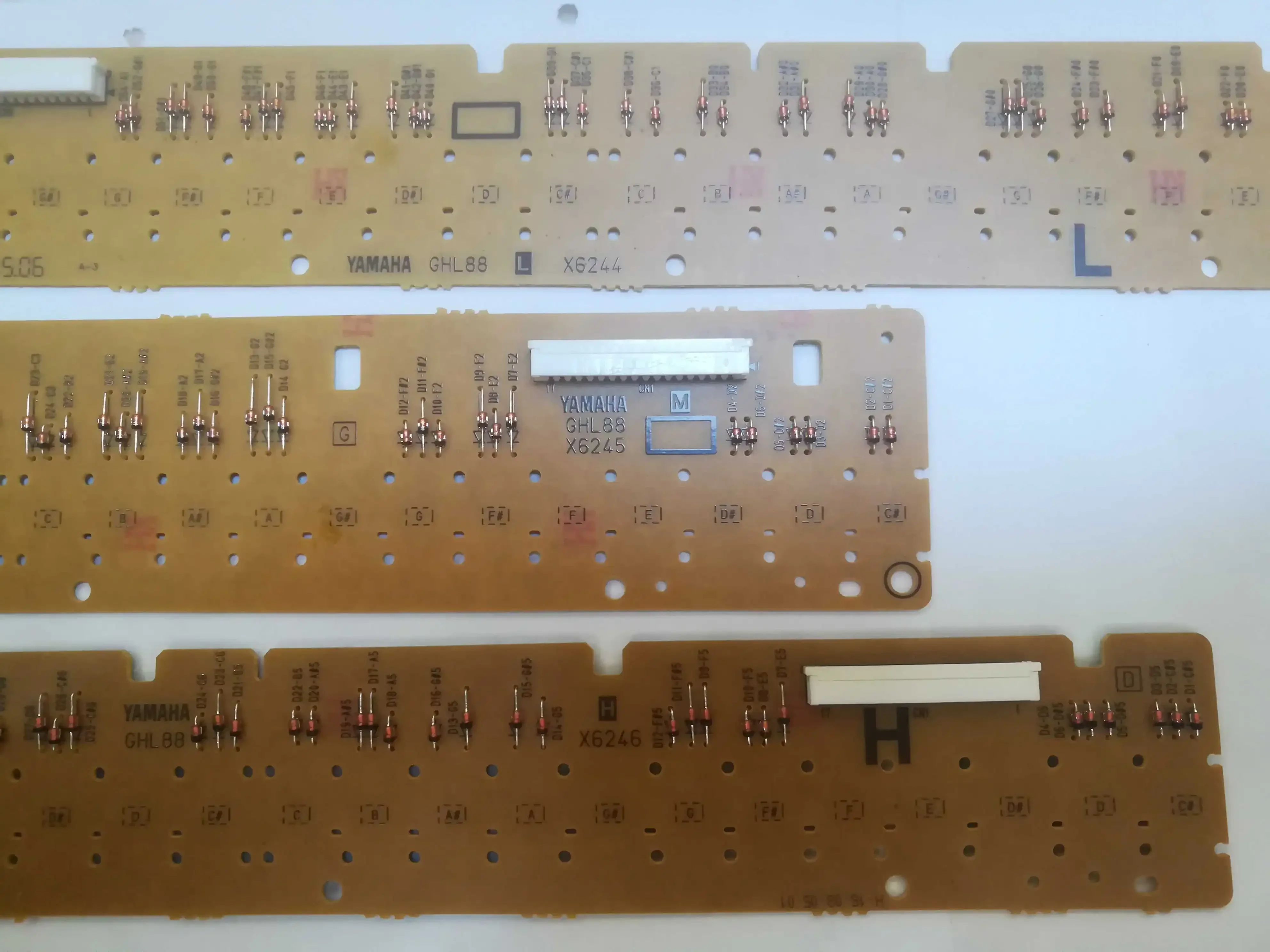 Yamaha P-85 P-95 P105 P115 P125 moxf8 용 키 컨택트 MK 회로 기판 PCB X6244 X6245 X6246