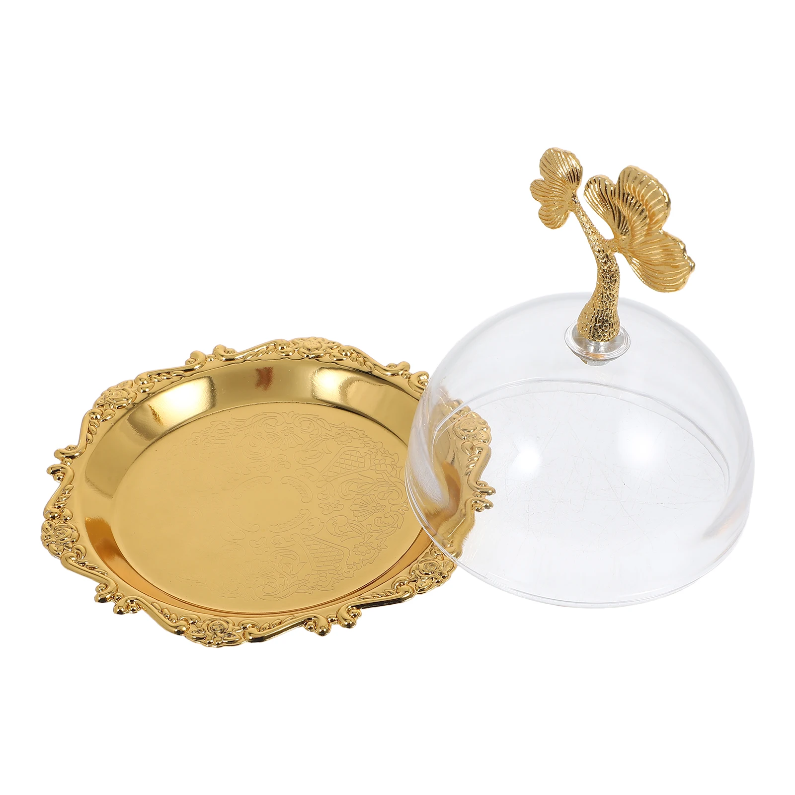 

Mini Cake Stand Transparent Snack Display Tray Vintage Design Material Iron Alloy Acrylic Mini Cream Cheese Dessert Bar