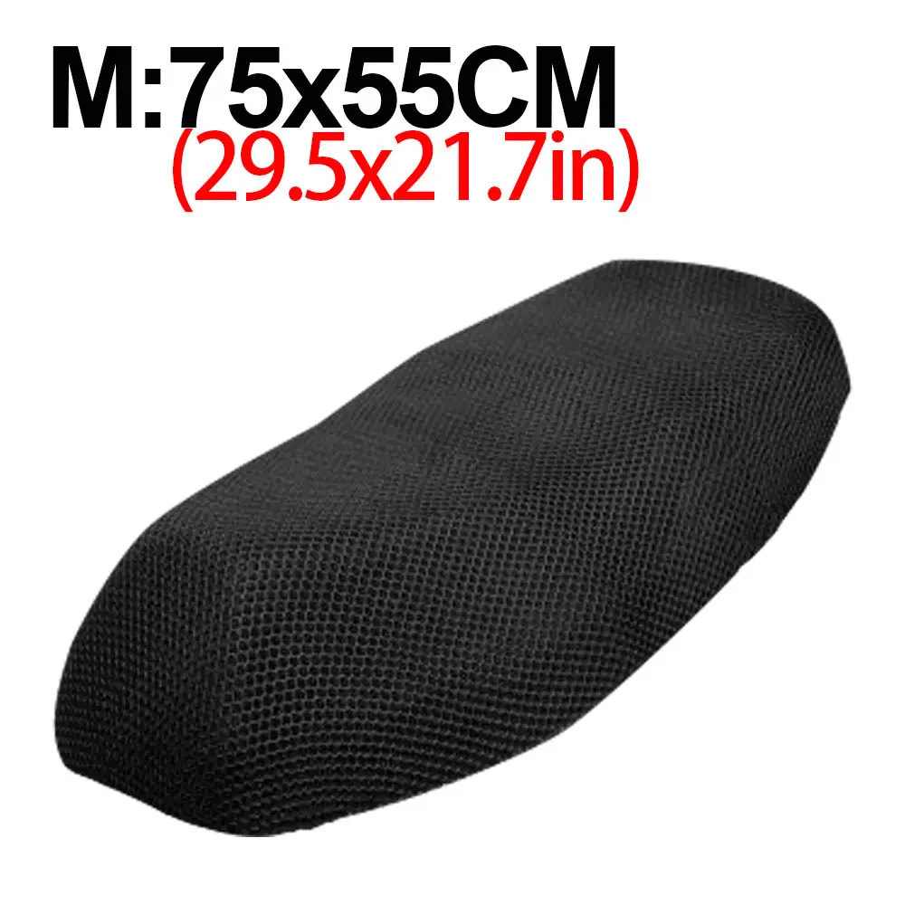 3D Mesh Motorcycle Cushion Covers 75*55cm Summer Cool Breathable Sunscreen Thick Honeycomb Mesh Fabric Anti-slip Waterproof