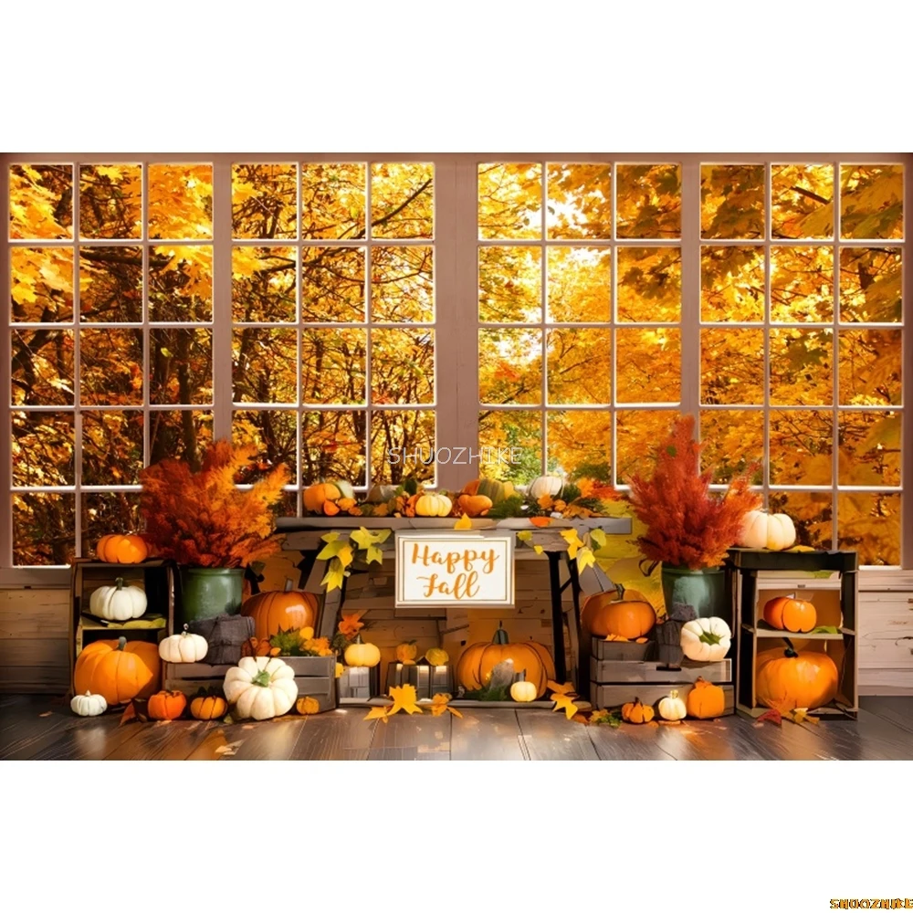 Autumn Forest Series Kids Photography Backgrounds Halloween Fall Leaves Portraits Portraits Baby Photo Banner Holiday Background