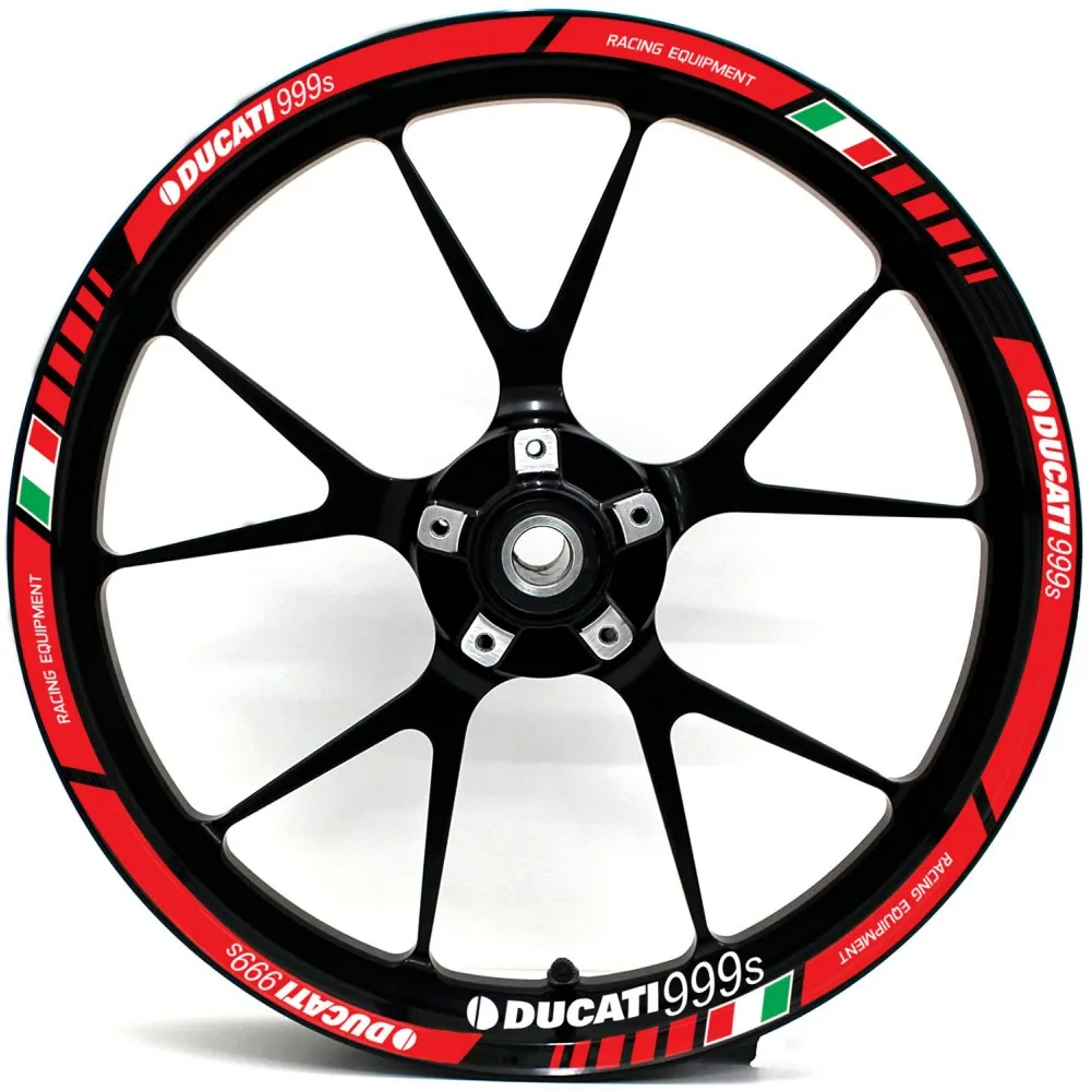 Ducati 999s Racing Equipment motorbike Wheel rim compatible sticker kit