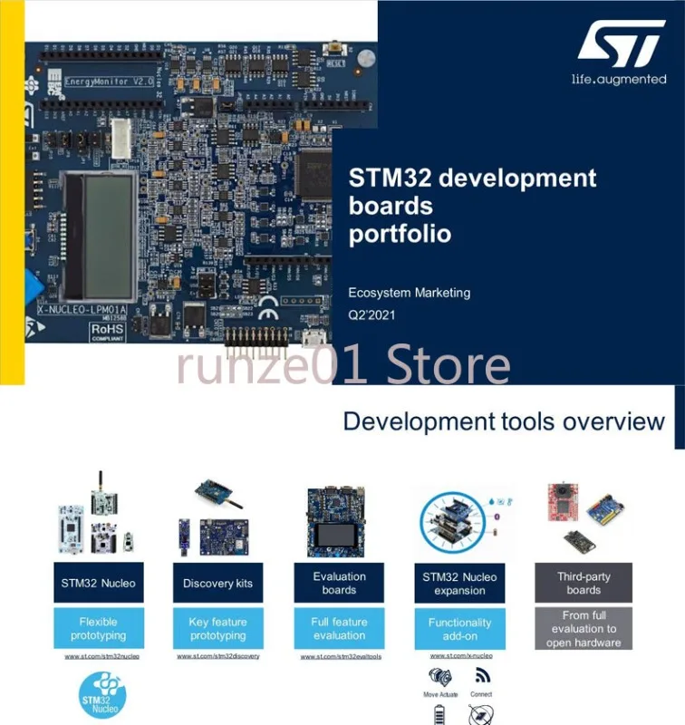 El NUCLEO-G031K8 fuera de estante utiliza la placa de desarrollo STM32Nucleo-32 de la MCU STM32G031K8