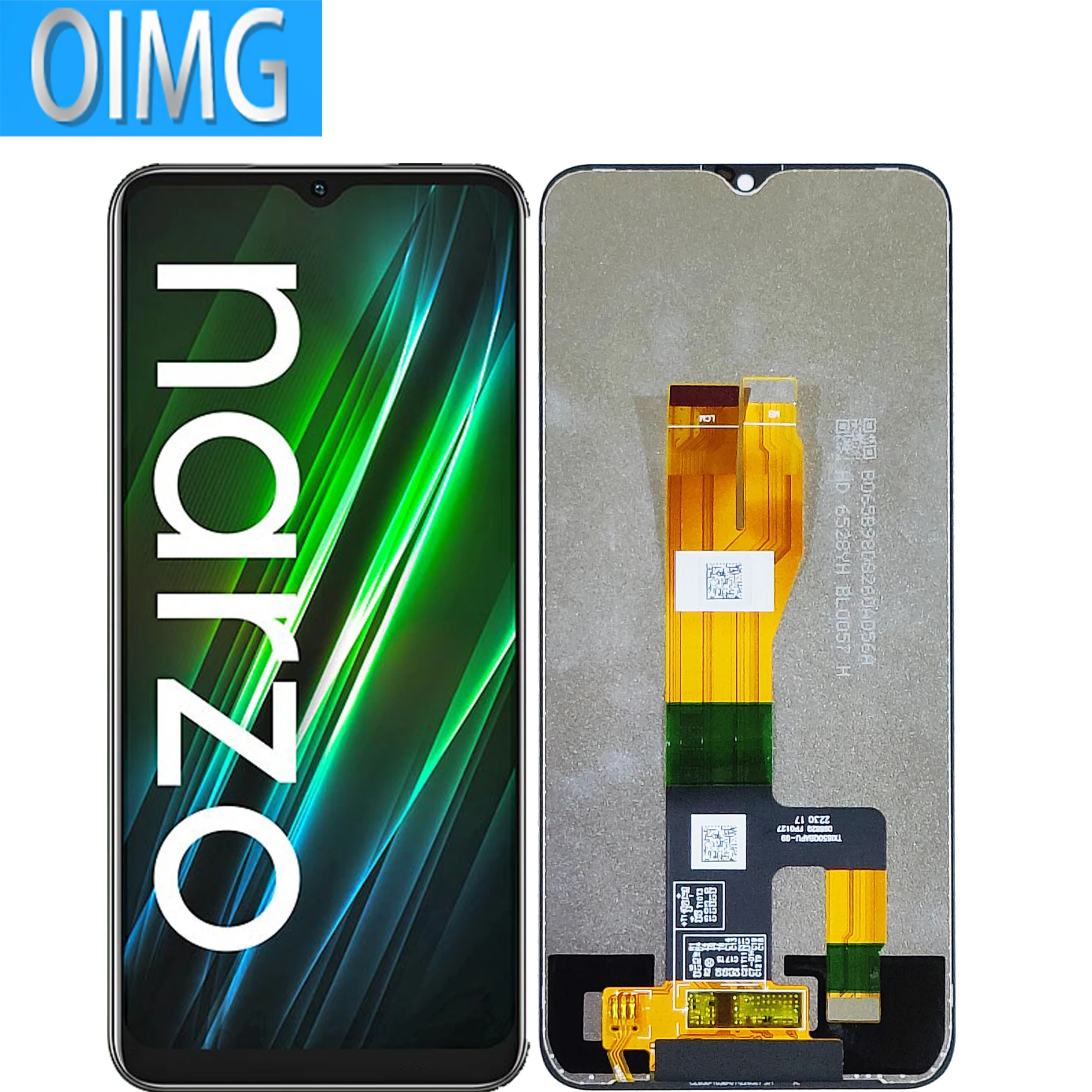 For Realme Narzo 50i Prime Original LCD Display With Frame RMX3506 Touch Screen Panel Replacement Parts