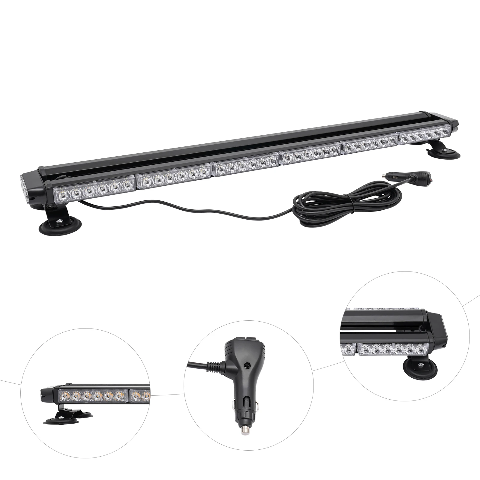 3000K LED-Lichtleiste, bernsteinfarbene Notfalllampe für das Dach, Blitzlichtleiste auf dem Dach