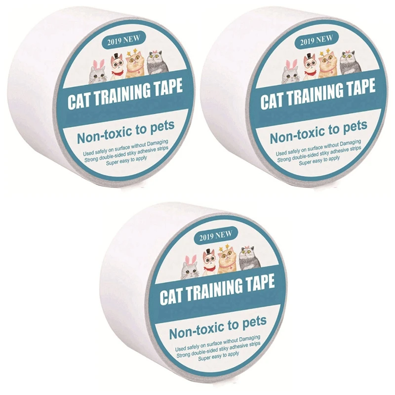 3Pcs 3Mx6.35Cm Furniture Guard Cat Scratch Protector Anti-Scratch Tape Roll Cat Scratch Prevention Clear Sticker