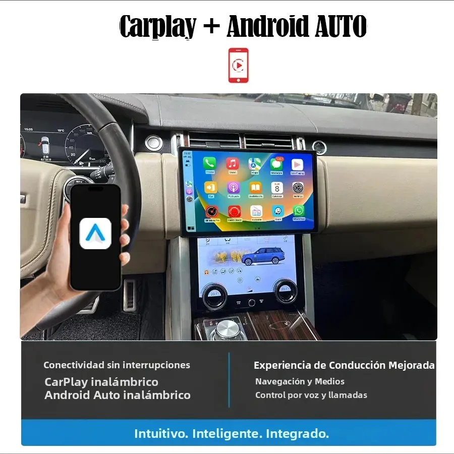 Para pantalla Carplay de 13.3 pulgadas 2013-2017 Land Rover Vogue/L405 Radio Android Reproductor Multimedia panel de aire acondicionado Bosch/Harman 5