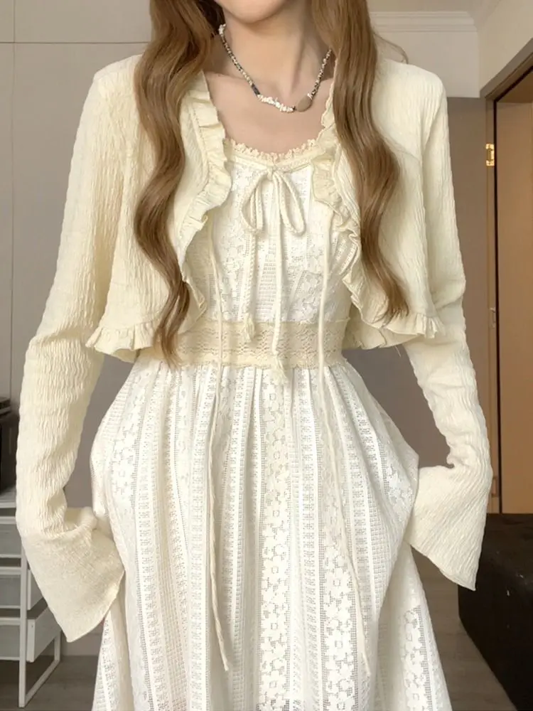 

Куртки женские, японский милый стиль, модная дышащая повседневная куртка на шнуровке с милыми оборками, солнцезащитная праздничная универсальная летняя милая верхняя одежда